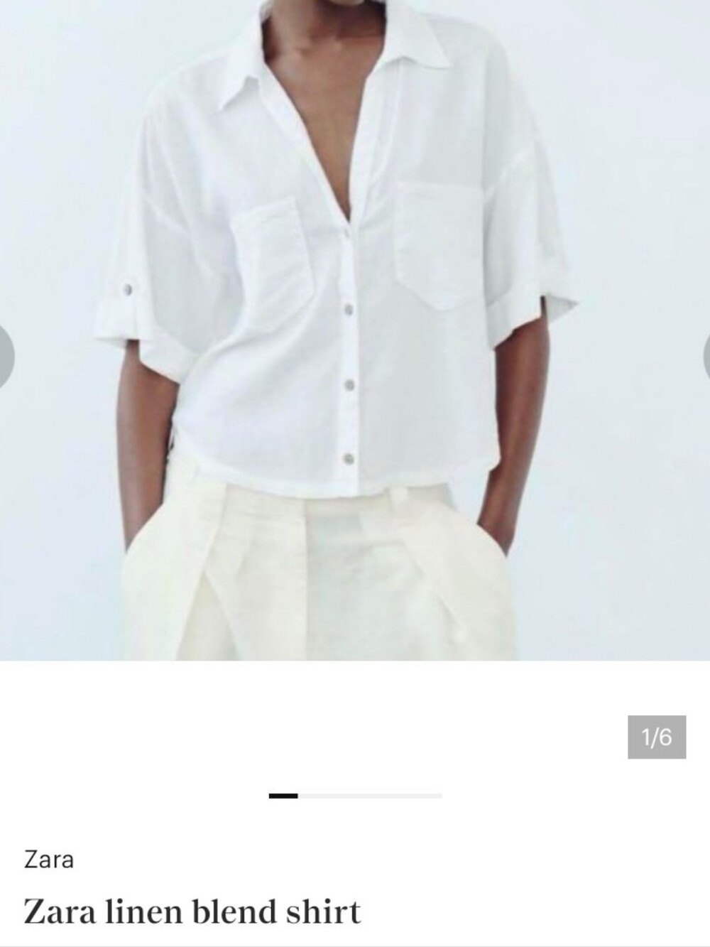 Zara White Relaxed Linen-Blend Shirt. Worn Once. Offers Welcomed!